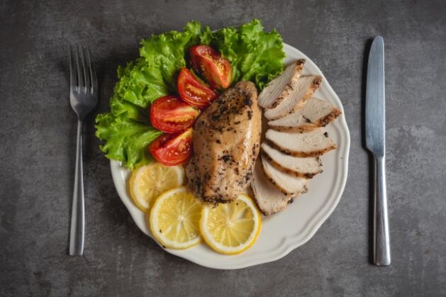 Calandre de poulet avec légumes